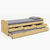 Pat cu pat extensibil, natural, lemn masiv, 90x200, MARINELLA NEW - 6- Roveli