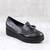 Pantofi de dama , cu platforma , usori si comozi , decorati cu ciucuri  LDY-W36-BLACK - - Roveli