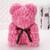 Ursulet din flori artificiale trandafir 28 cm : Culoare - roz - - Roveli