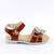 Sandale din piele naturala , pentru fetite , decorate cu flori 3263C-PORTOCALIU/F, Culoare (12): Portocaliu, Marime (12): 35 - 4- Roveli