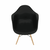 Scaun bucatarie / living DacEnergy©, design modern, structura din lemn cu finisaj fag, spatarul realizat din plastic negru, 62 x 58 x 81 cm - 4- Roveli