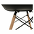 Scaun bucatarie / living DacEnergy©, design modern, structura din lemn cu finisaj fag, spatarul realizat din plastic negru, 62 x 58 x 81 cm - 5- Roveli