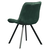 Scaun de luat masa, tesatura Velvet verde inchis/negru, SAMIRA - 7- Roveli