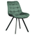 Scaun de luat masa, tesatura Velvet verde inchis/negru, SAMIRA - - Roveli