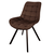 Scaun de sufragerie, tesatura Velvet maro inchis/negru, SAMIRA - 3- Roveli
