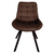Scaun de sufragerie, tesatura Velvet maro inchis/negru, SAMIRA - 4- Roveli