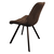 Scaun de sufragerie, tesatura Velvet maro inchis/negru, SAMIRA - 5- Roveli