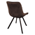 Scaun de sufragerie, tesatura Velvet maro inchis/negru, SAMIRA - 8- Roveli