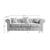 Canapea extensibila de lux 3 locuri, stofa gri deschis Velvet, ROMANO - 7- Roveli