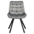 Scaun de sufragerie, tesatura Velvet gri inchis/negru, SAMIRA - 3- Roveli
