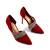 Pantofi eleganti de dama , decorati cu benzi stralucitoare 1957-28-RED, Culoare (12): Rosu, Marime (12): 36* - 4- Roveli