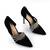 Pantofi eleganti de dama , decorati cu benzi stralucitoare 1957-28-BLACK, Culoare (12): Negru, Marime (12): 36* - 4- Roveli