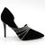 Pantofi eleganti de dama , decorati cu benzi stralucitoare 1957-28-BLACK, Culoare (12): Negru, Marime (12): 37* - 4- Roveli