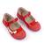 Pantofi usori , de copii , din piele naturala si lac , cu flori 1793-ROSU/2, Culoare (12): Rosu, Marime (12): 30 - 2- Roveli