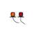 Lampa gabarit patrata LED  tip neon  portocalie si rosie  12V-24V  Cod: 202204 - - Roveli