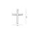 Ornament  metalic "CRUCE" Cromat 4.8cmx6.5cm Cod: JS-18 - 3- Roveli