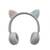 Casti Bluetooth 5.0 cu urechi de pisica pentru copii : Culoare - alb, Culoare (tm): alb - 3- Roveli