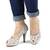 ​Pantofi de dama eleganti cu platforma si toc inalt, cu paiete si insertii argintii A1281-SILVER - 2- Roveli