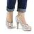 ​Pantofi de dama eleganti cu platforma si toc inalt, cu paiete si insertii argintii A1281-SILVER - 5- Roveli