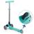 Trotineta de echilibru cu trei roti, material ghidon din aluminiu, inaltimea reglabila a ghidonului, iluminare LED, greutate maxima utilizator 50 kg, punte fluorescenta, turcoaz - 8- Roveli