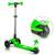Trotineta de echilibru cu trei roti, material ghidon din aluminiu, inaltimea reglabila a ghidonului, iluminare LED, greutate maxima utilizator 50 kg, punte fluorescenta, verde - 11- Roveli