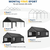 Pavilion multifunctional tip garaj DacEnergy©, depozitare, evenimente, cu ferestre, ambele capete detasabile, cadru metalic din otel, prelata rezistenta, utilizare in fiecare sezon, 3.6 x 6 x 2.95 m - 15- Roveli