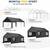 Pavilion multifunctional tip garaj DacEnergy©, depozitare, evenimente, cu ferestre, ambele capete detasabile, cadru metalic din otel, prelata rezistenta, utilizare in fiecare sezon, 3 x 6 x 2.75 m - 10- Roveli