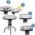 Set mobilier gradina DacEnergy©, 2 scaune, o masa rotunda, blat frumos din sticla, tapiteria scaunelor din textilene, aspect estetic, stil minimalist, pentru gradina, terasa, balcon - 2- Roveli
