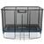 Trambulina dreptunghiulara de gradina, materiale rezistente la UV, cadru din otel galvanizat, scara confortabila si sigura, cu fermoar si catarama, 244 × 366 cm - - Roveli