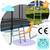 Trambulina dreptunghiulara de gradina, materiale rezistente la UV, cadru din otel galvanizat, scara confortabila si sigura, cu fermoar si catarama, 305 x 214 cm - 2- Roveli
