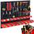 Tabla de scule pentru atelier, 9 cuve mici, 9 cuve mari, 2 rafturi, 16 suporturi si carlige, 1 set de suporturi pentru chei, design modular, 96 x 76 cm - 3- Roveli