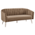 Canapea de design cu 3 locuri, tesatura Velvet maro/gold crom-auriu, BAGY - - Roveli