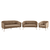 Canapea de design cu 3 locuri, tesatura Velvet maro/gold crom-auriu, BAGY - 3- Roveli