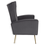 Fotoliu de relaxare, tesatura Velvet gri, BARET - 10- Roveli