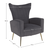 Fotoliu de relaxare, tesatura Velvet gri, BARET - 17- Roveli