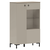 Vitrina joasa, gri-maroniu Taupe/stejar silverjack, DOMCA 1D1W/140 - - Roveli