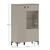 Vitrina joasa, gri-maroniu Taupe/stejar silverjack, DOMCA 1D1W/140 - 2- Roveli