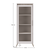 Vitrina, casmir/stejar sonoma, LONGY REG1W - 2- Roveli