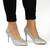 ​Pantofi stiletto de dama, decorati cu glitter argintiu 608-1-SILVER - 3- Roveli