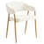 Fotoliu de sufragerie de design, crem/fag, NIZAR TYP 1 - - Roveli