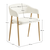 Fotoliu de sufragerie de design, crem/fag, NIZAR TYP 1 - 4- Roveli