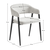 Fotoliu de sufragerie design, gri deschis/negru, NIZAR TYP 2 - 6- Roveli
