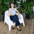 Scaun stivuibil, alb, plastic, SOKRA NEW - 12- Roveli