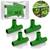 Conectori pentru stalpi gradina, tip 3, cu diametrul de 11 mm, balamaua pivotanta, verde, 4 buc - - Roveli