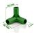 Conectori pentru stalpi gradina, cu 3 poli, tip 3, cu diametrul de 11 mm, constructie modulara, verde, 4 buc - 3- Roveli