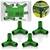 Conectori pentru stalpi gradina, cu 3 poli, tip 3, cu diametrul de 11 mm, constructie modulara, verde, 4 buc - - Roveli