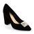 Pantofi eleganti de dama , cu brosa argintie 88416-11-BLACK, Culoare (12): Negru, Marime (12): 37* - - Roveli