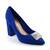 Pantofi eleganti de dama , cu brosa argintie 88416-11-BLUE, Culoare (12): Albastru, Marime (12): 35* - - Roveli