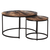 Masute de cafea, set de 2, nuc/negru, CIRKO - - Roveli
