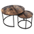 Masute de cafea, set de 2, nuc/negru, CIRKO - 2- Roveli